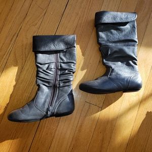 Kenneth Cole Reaction toddler girl zip-up knee high boots 11.5